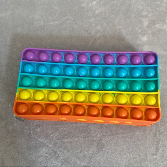 Bubble Pop Fidget 5 Piece School set. notebook pencil bag keychain pencil extend - Picture 3 of 8